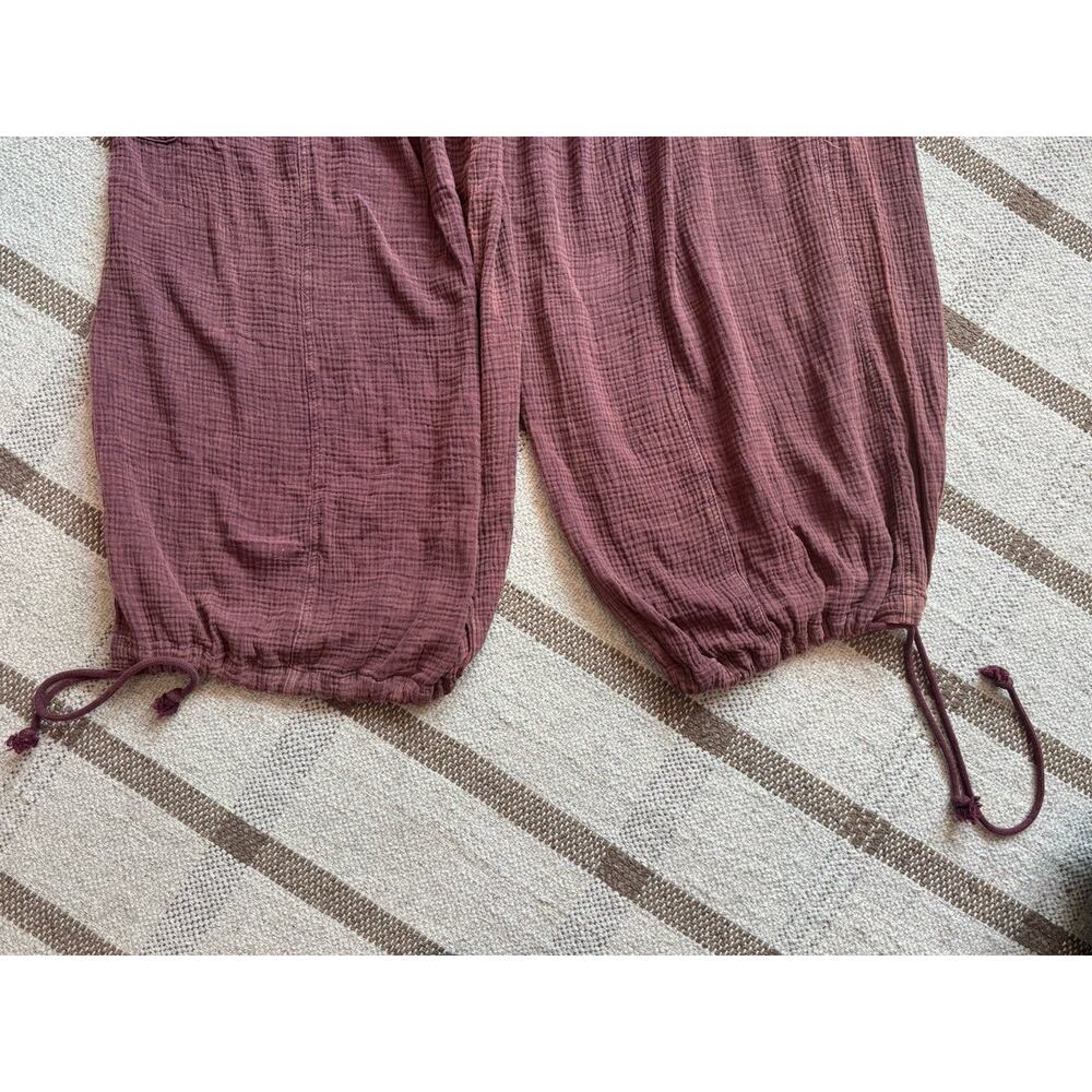 easel Burgundy Wide-Leg Jumpsuit Romper - Picture 3 of 9